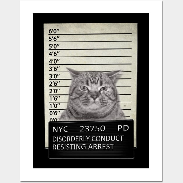 Cat Mugshot NYC Wall Art by nafisah